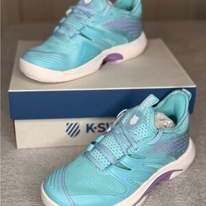 K-Swiss SpeedTrac Women’s Court Shoes – Aqua / Lavender – Size 6.5 – NEW!